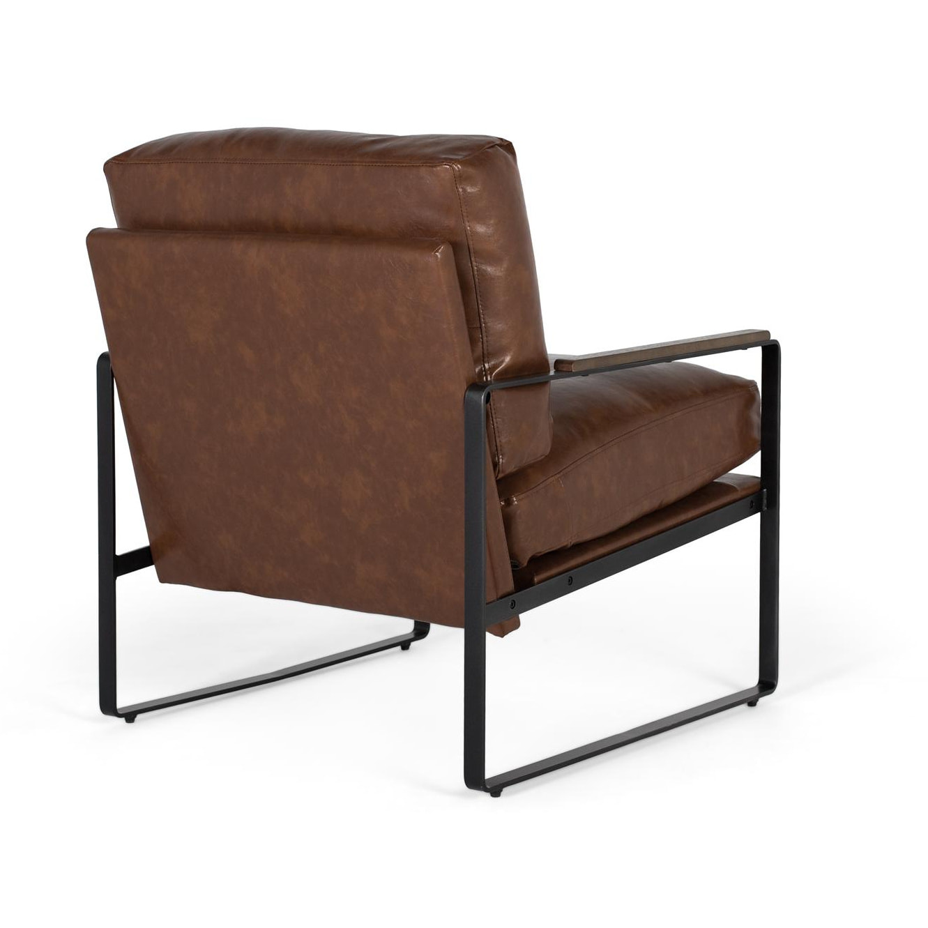Sillón de Tapizado Pu 70 Cm Estilo Vintage Industrial