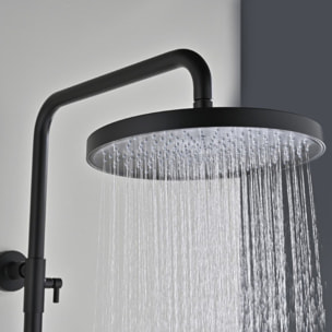 Ensemble bain/douche 3 jets avec mitigeur thermostatique baignoire + douche de tête + douchette à main, noir mat (SATSSTVKC)