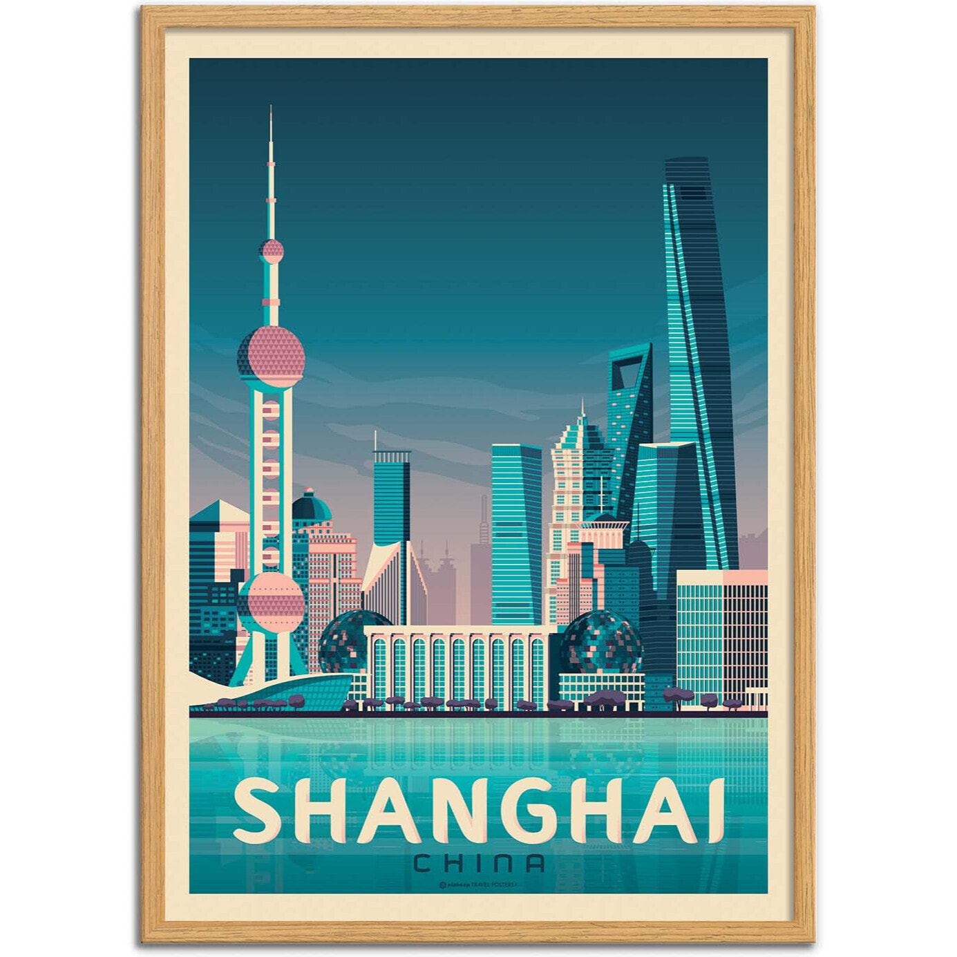 Affiche - Shanghai - Olahoop Travel Posters