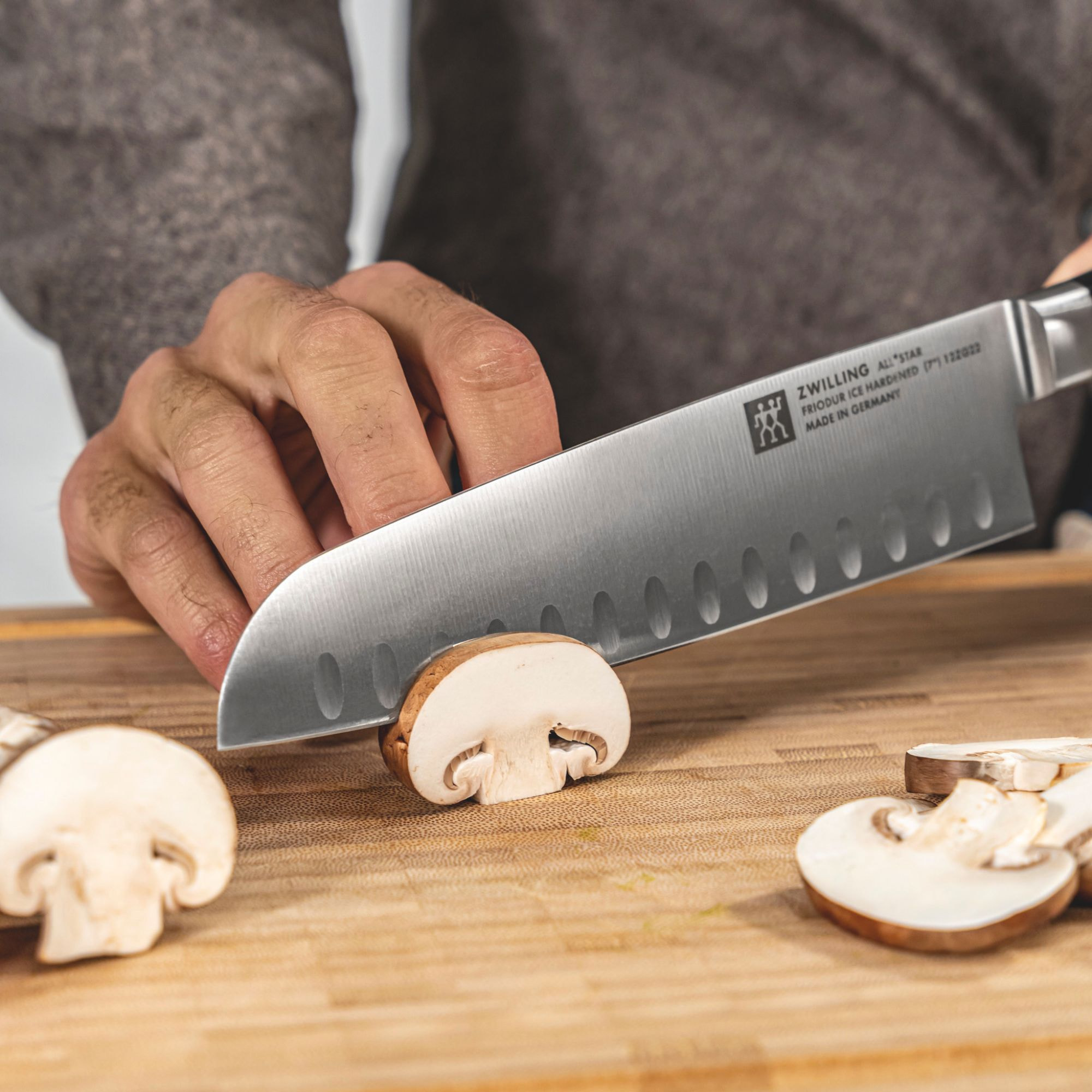 Santoku 18 cm, Argent