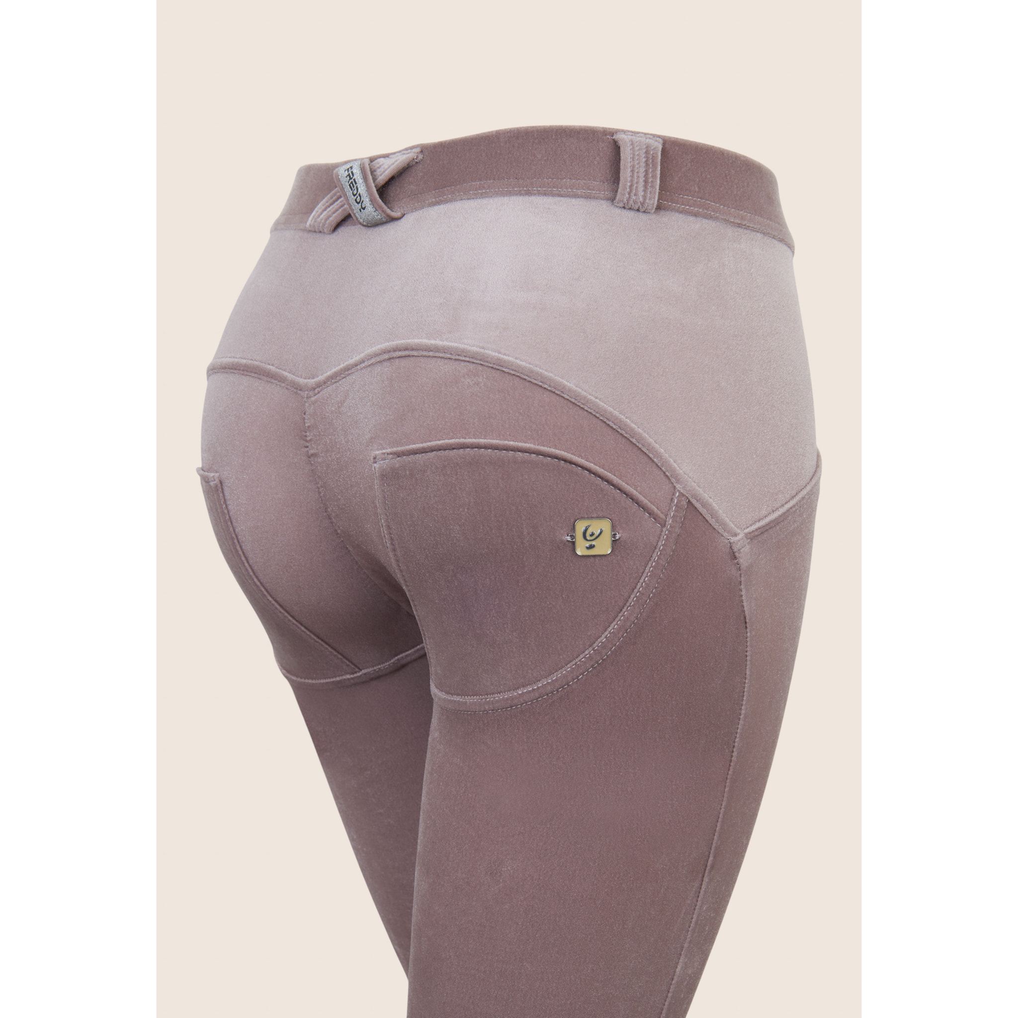 Pantaloni push up WR.UP® vita regular effetto velluto