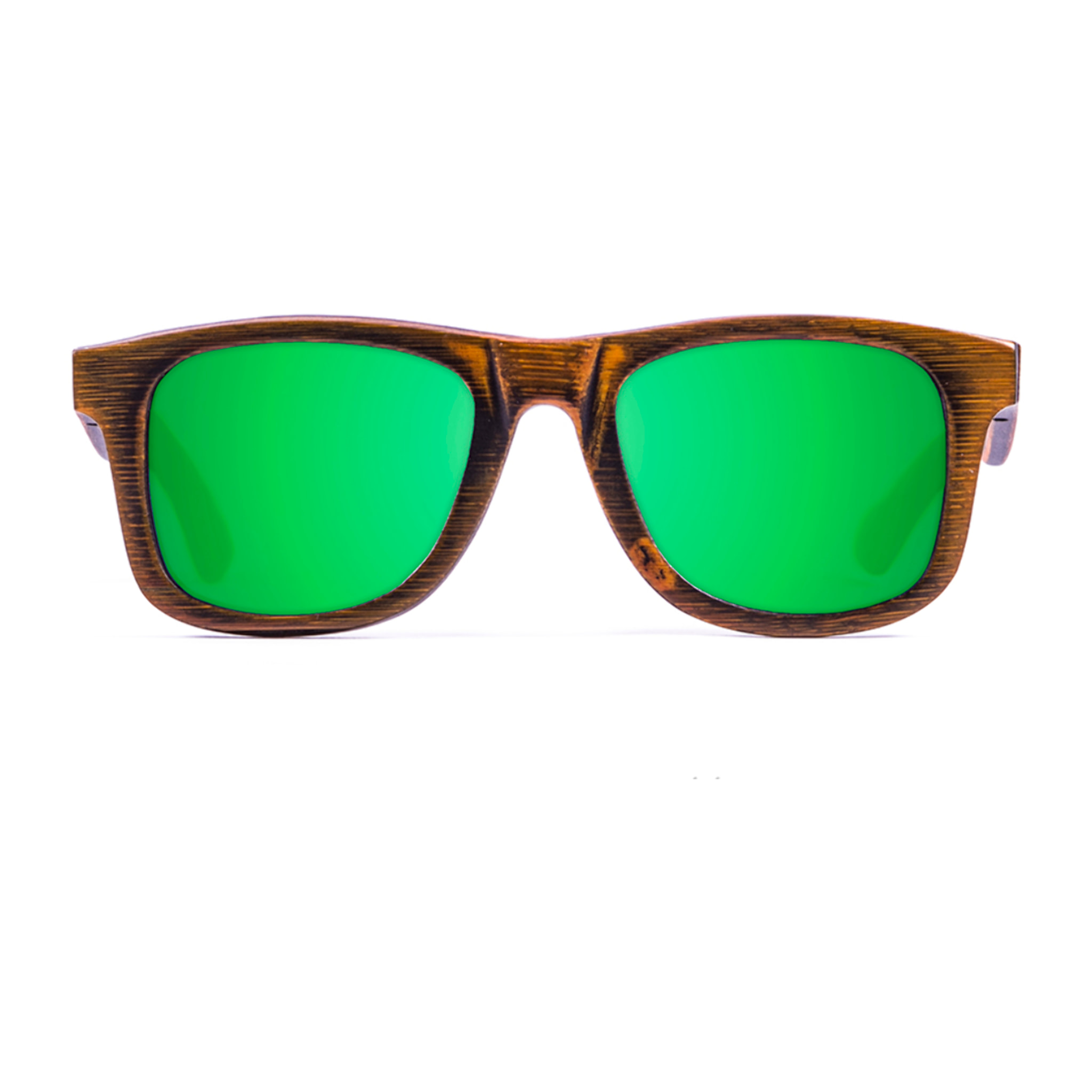 Gafas de sol KAU DF - Negro bambú / Polarizada verde revo