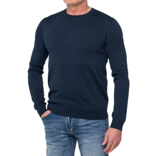 Maglia girocollo Hot Buttered cotone Lembar blu navy