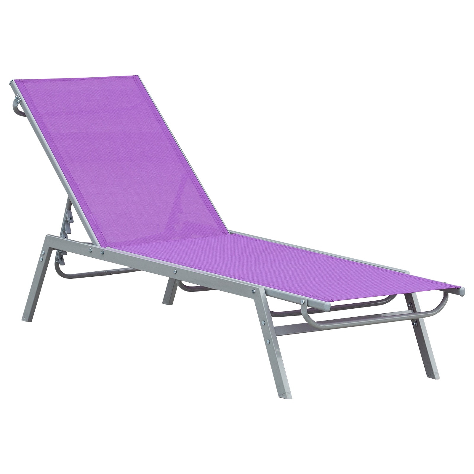 Bain de soleil transat design contemporain dossier inclinable multi-positions