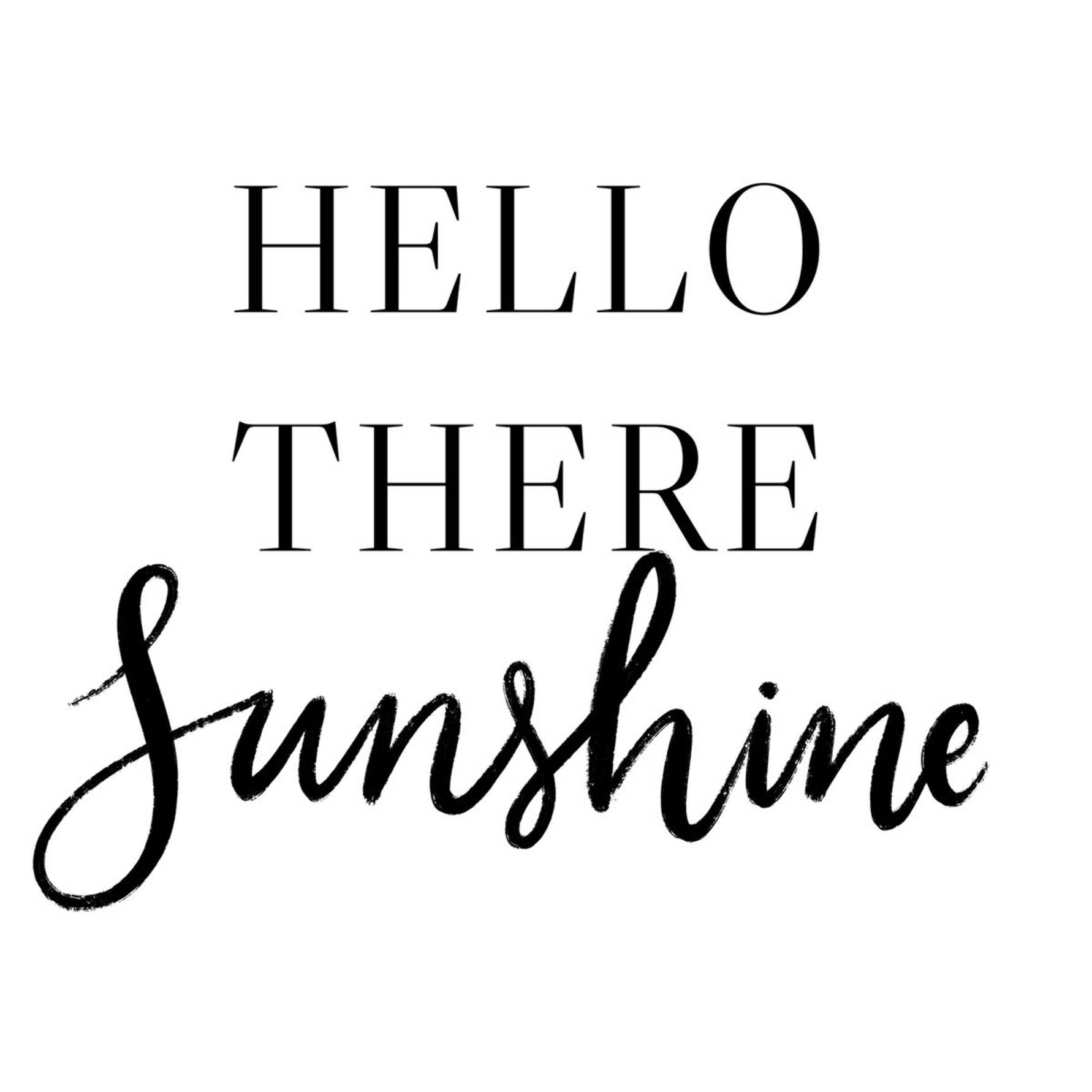 Poster hello there sunshine Affiche sous cadre bois