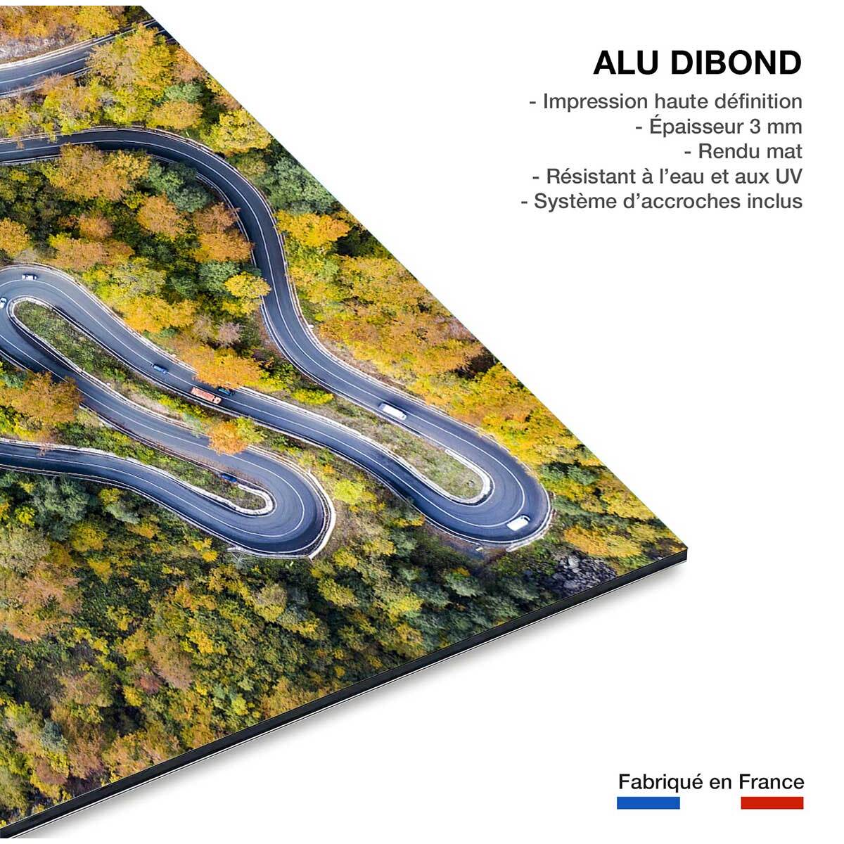 Tableau Route d' automne Tableau alu Dibond