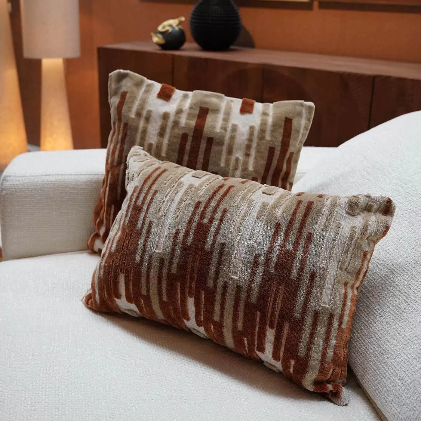 Coussin Goldy Zick Zack 60x40cm Kare Design