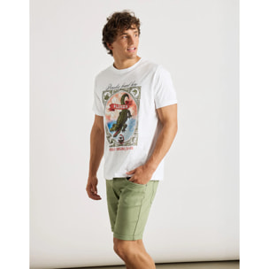 Camiseta Manga Corta Blanca - Springsteen