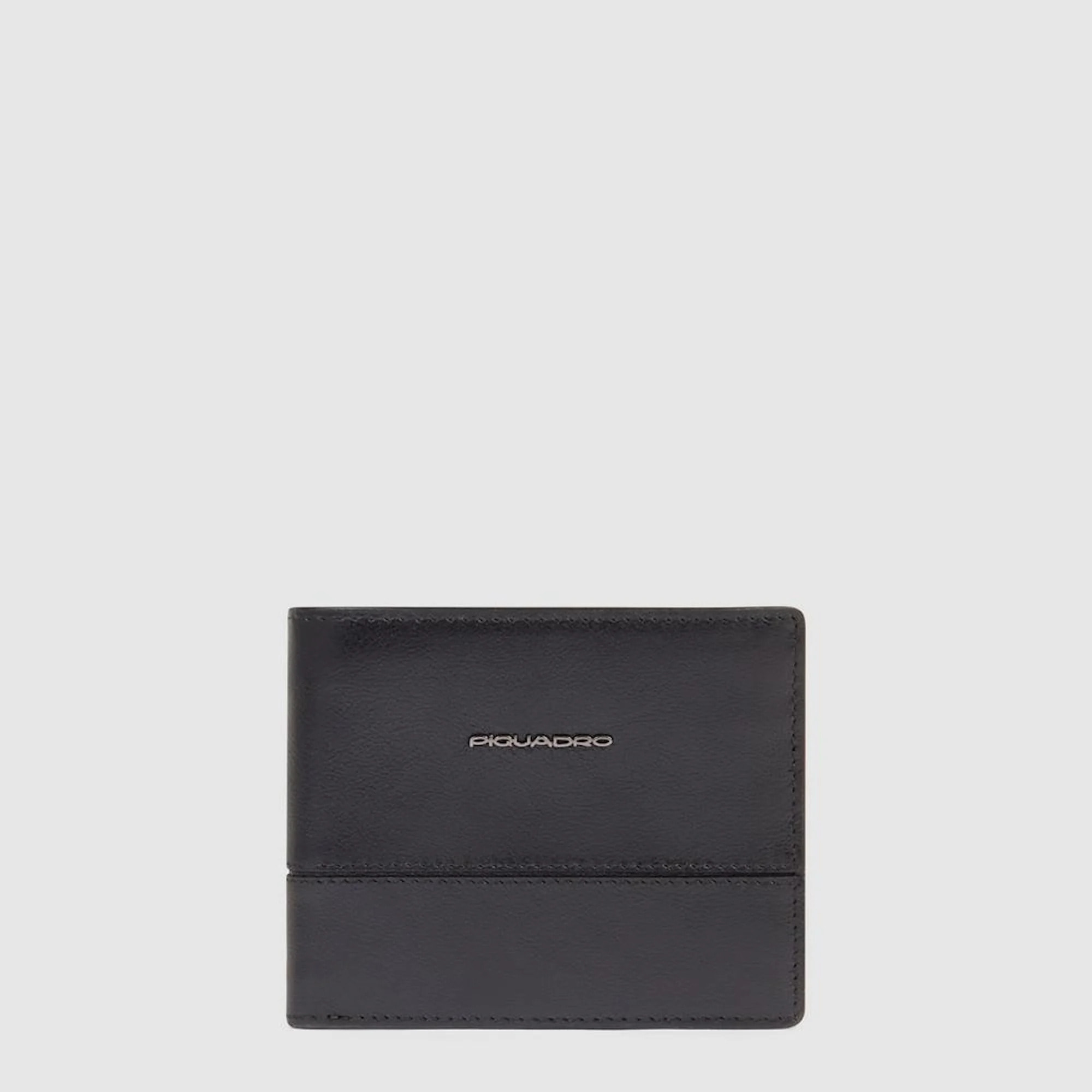 Piquadro Portafogli con portamonete, porta carte di credito, volantino staccabile e protezione RFID