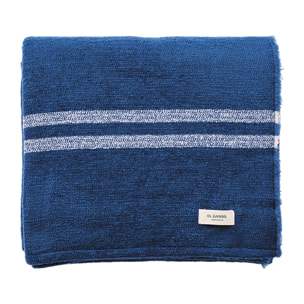 Manta de punto 140x190cm 340gr hilo teñido color azul marino el ganso