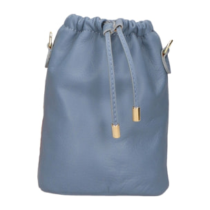 Borsa a sacca da donna - Modello Angela - Vera pelle - 16.0 x 20.0 x 7.0 cm