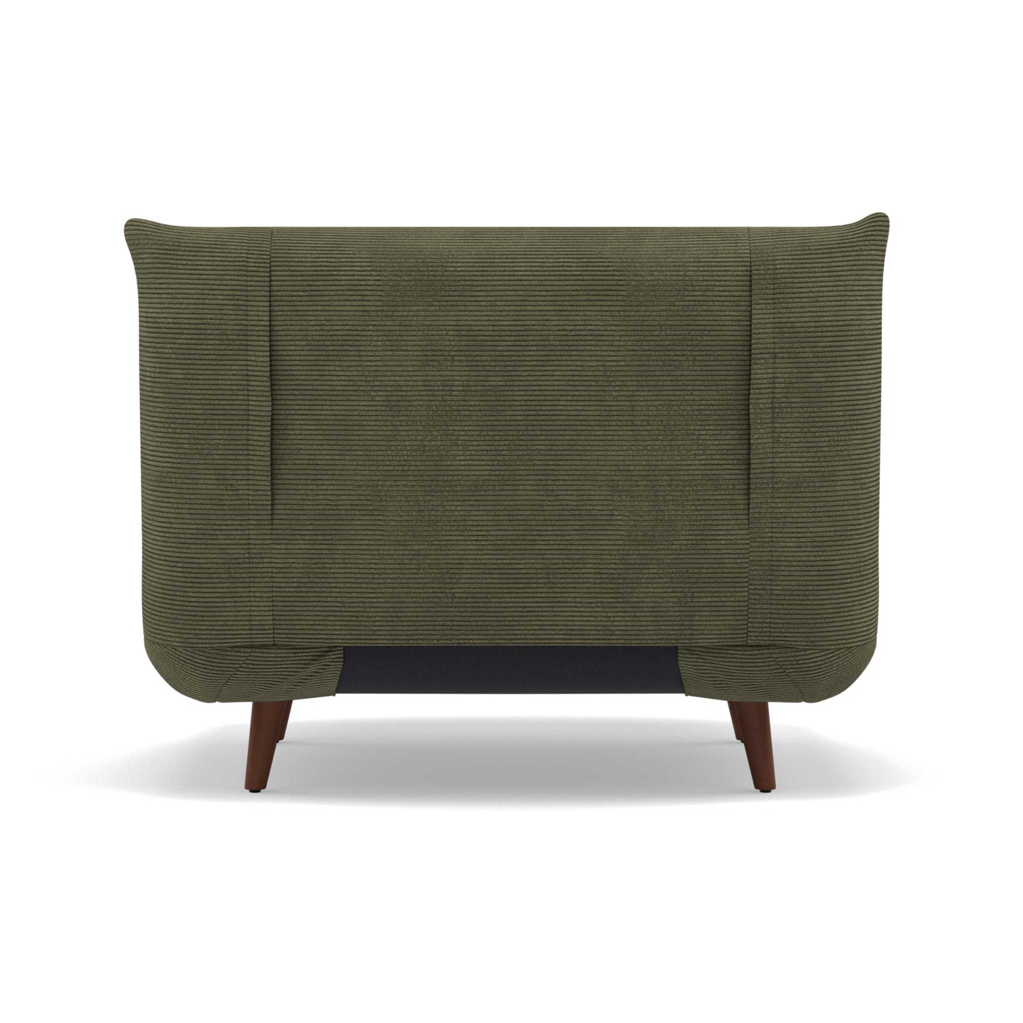 Lumi - Banquette convertible clic-clac 1 place en velours côtelé - Vert