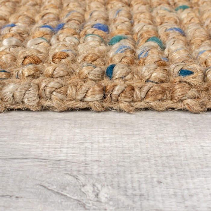 Tapis de couloir en jute coloré SARITA