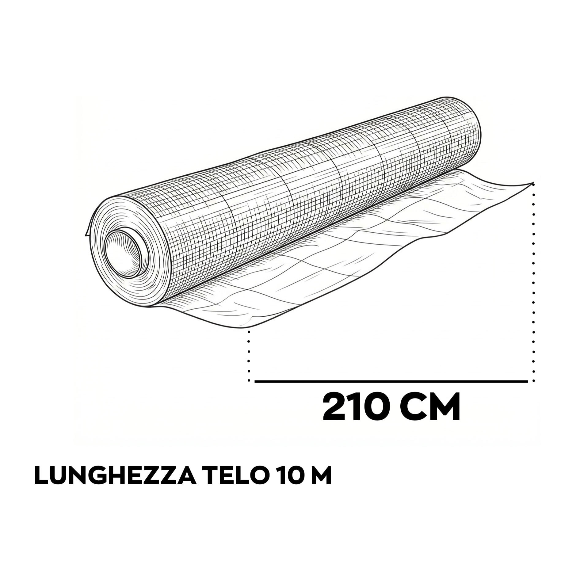 Nyumput - Telo Pacciamatura 10x2,10 m 100Gr/mq tessuto permeabile antierbacce antialga per orto giardino nero
