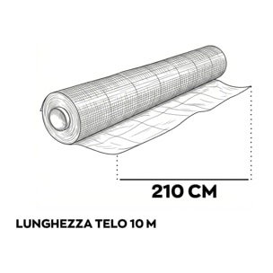 Nyumput - Telo Pacciamatura 10x2,10 m 100Gr/mq tessuto permeabile antierbacce antialga per orto giardino nero
