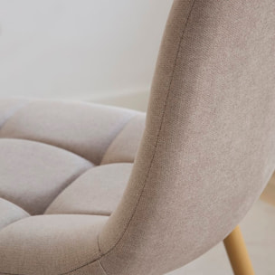 Chaise rembourrée Basel -tissu-couleur beige 45 x 88 x 55 cm