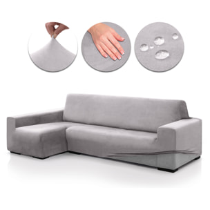 Funda TERCIOPELO ANTI MANCHAS Multi elástica para CHAISE LONGUE modelo VERONICA