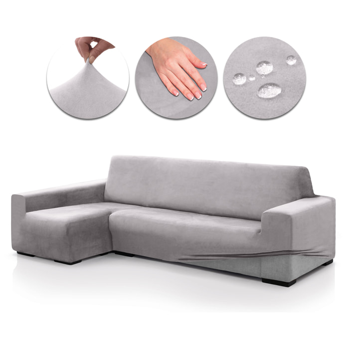 Funda TERCIOPELO ANTI MANCHAS Multi elástica para CHAISE LONGUE modelo VERONICA