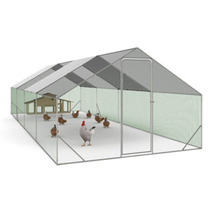 Enclos grillagé pour poules 24m² - 3x8m