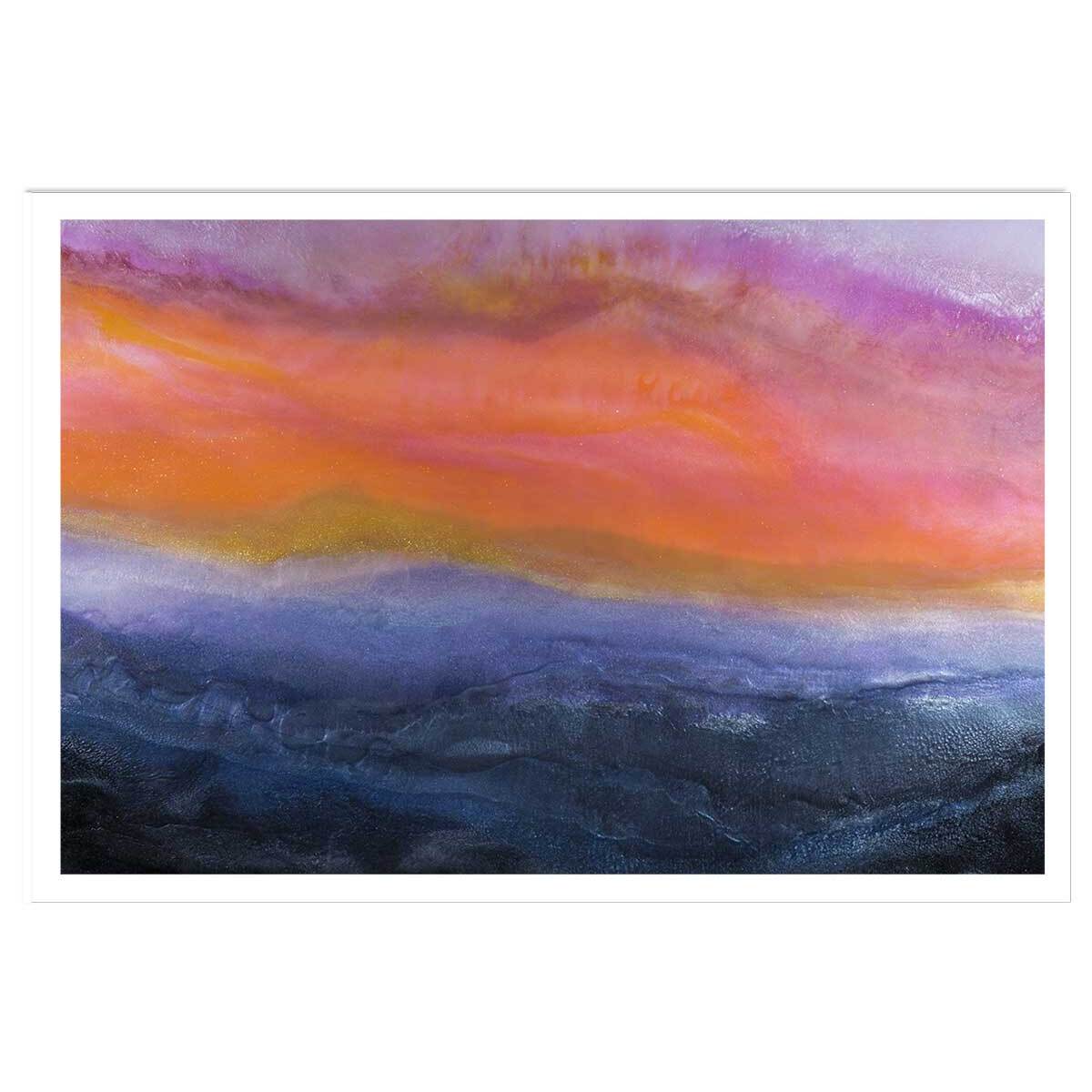 Poster orange bleue Affiche seule