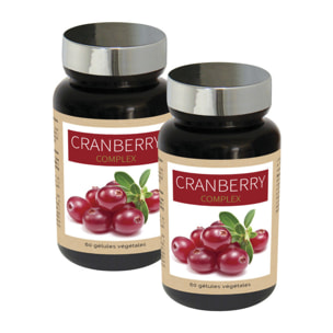 NUTRI EXPERT - Cranberry Complex - Favorise l'Élimination Rénale - Confort urinaire - Canneberge + Myrtille + Ortie + Prêle - Vegan - Lot de 2 produits