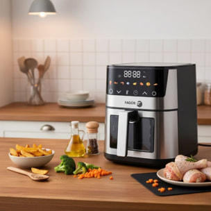 Friteuse à air chaud Air fryer 5L 1400W Argent Fagor FGAF220V