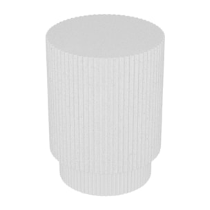 Lys – Table d’appoint design en magnésie blanc moucheté