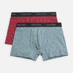 Confezione da 2 boxer con stampa di cani