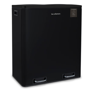Papelera de Reciclaje N°910 Les Collectors, 60L, Negro Mate