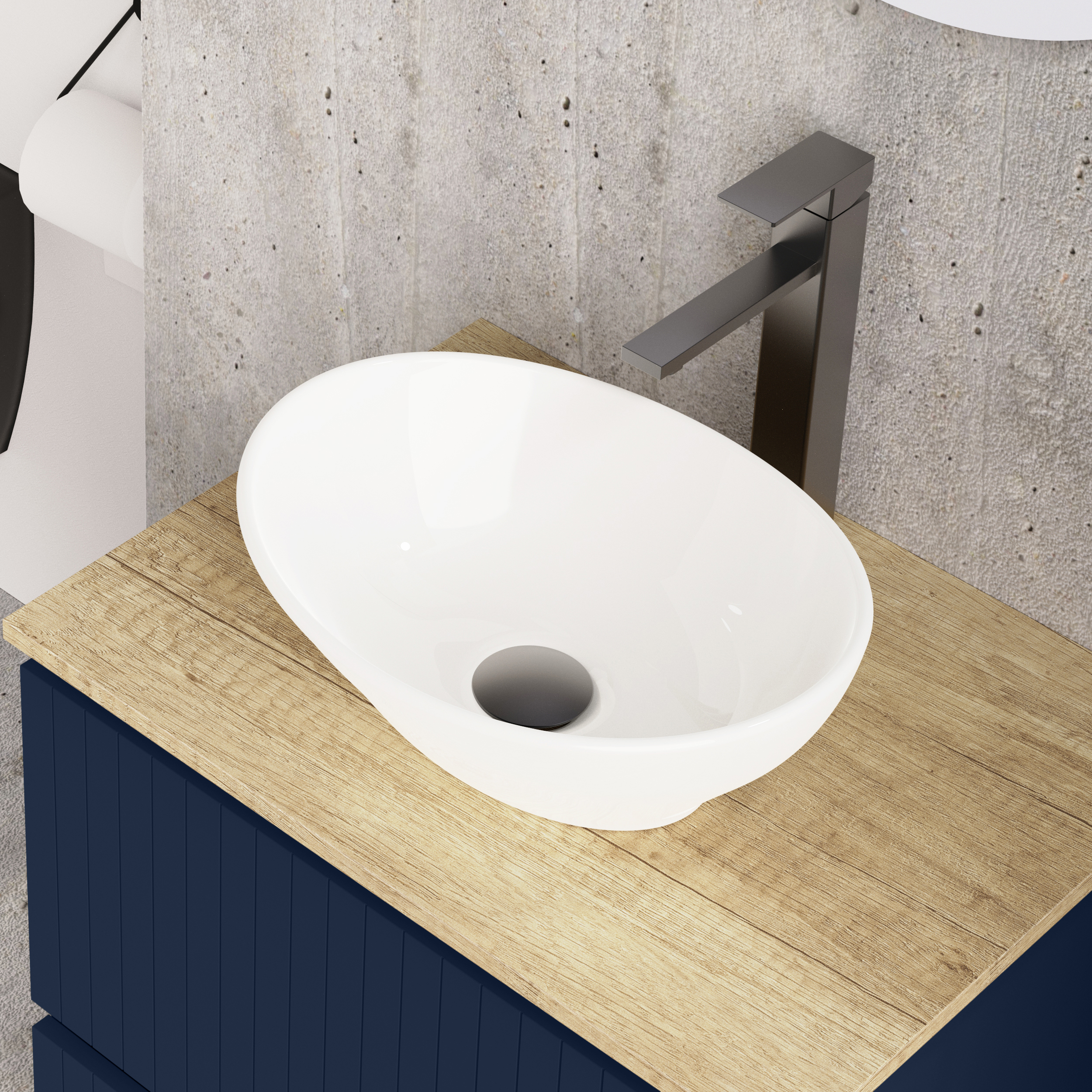 Conjunto de baño Hali Alday, 60 cm, Navi Blue