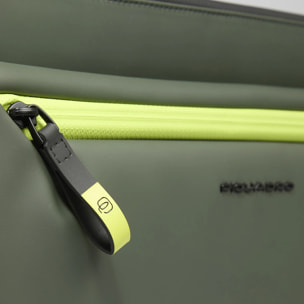 Piquadro Pochette porta iPad® in tessuto gommato resistente all'acqua con tasca per AirPods®