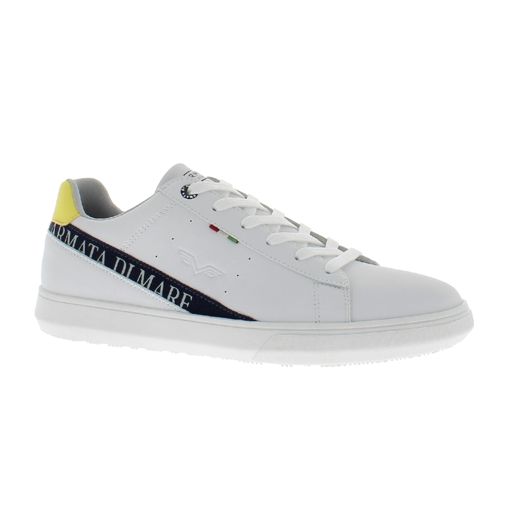 Armata di Mare Scarpe Uomo Court Sneakers Casual con Soletta Rimovibile in Memory Foam AMU S24M531 Off White Yellow