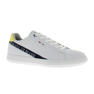 Armata di Mare Scarpe Uomo Court Sneakers Casual con Soletta Rimovibile in Memory Foam AMU S24M531 Off White Yellow