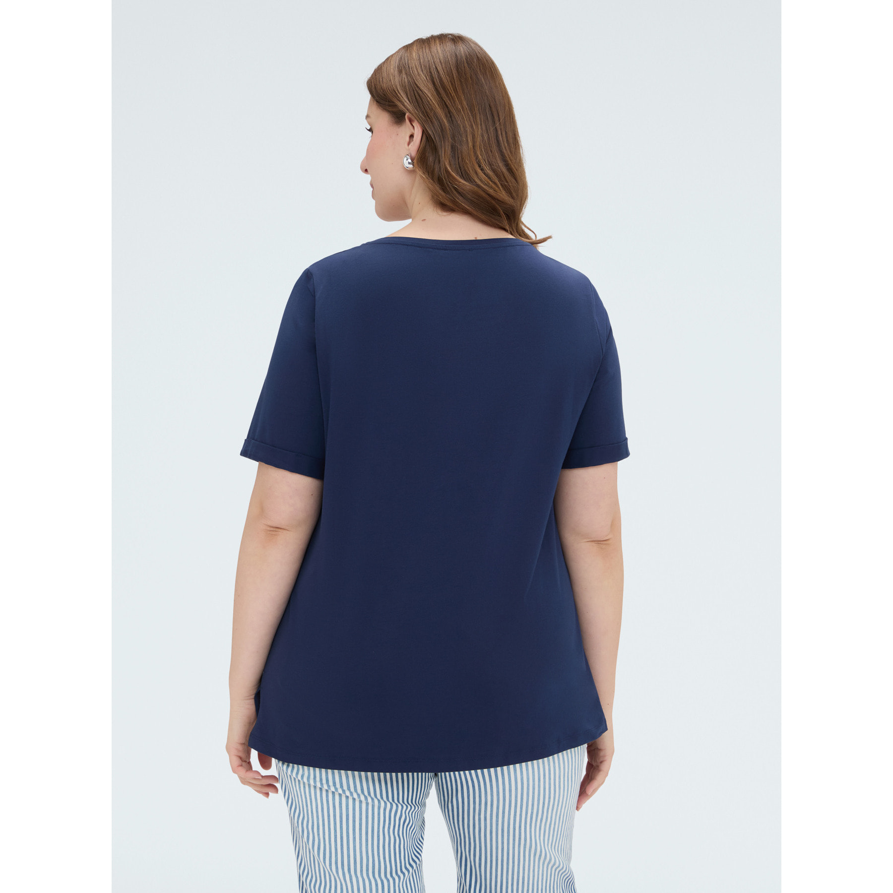 Fiorella Rubino - T-shirt in cotone con charms - Blu