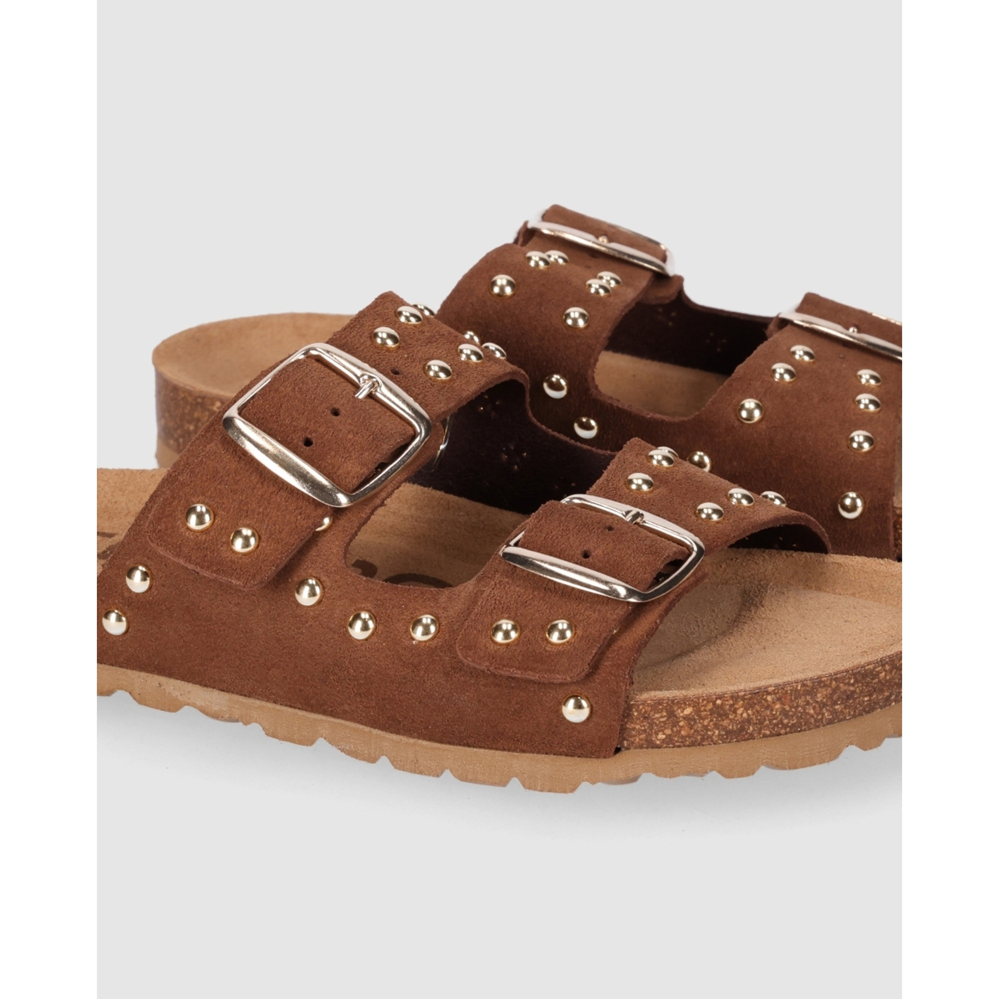Sandalias de Serraje - Nogal - Tacón: