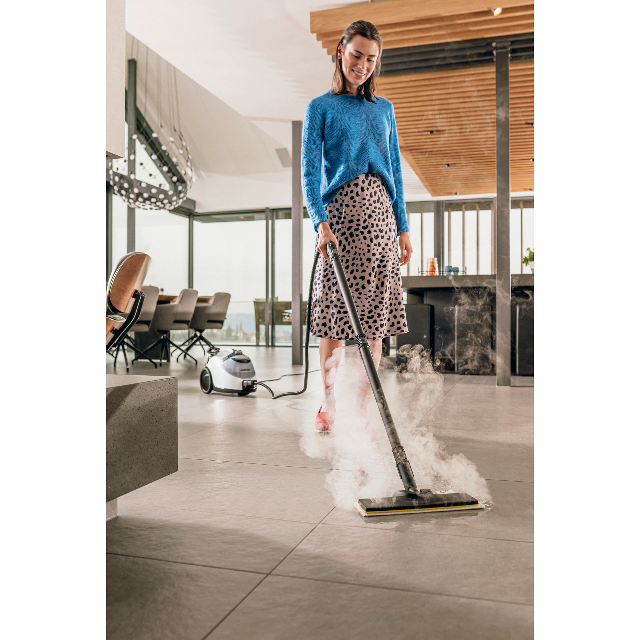 Nettoyeur vapeur avec fer à repasser Karcher SC 5 EasyFix Iron - Pression 4.2 bar- Débit vapeur 50 g/min- fonction vapo hydro