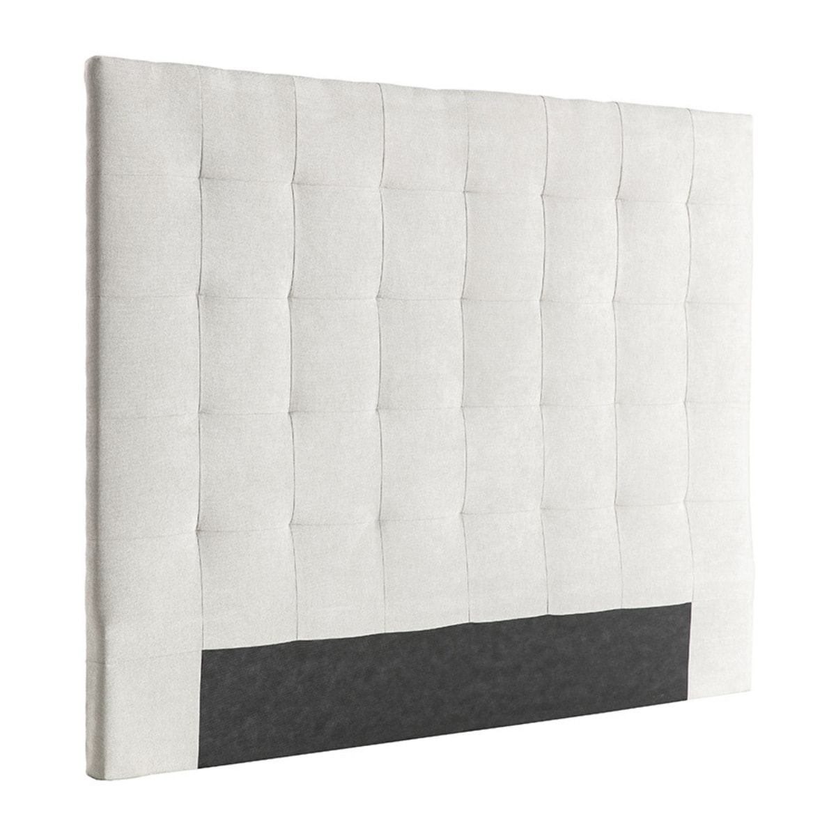 Tête de lit capitonnée en tissu beige clair naturel L160 cm HALCIONA