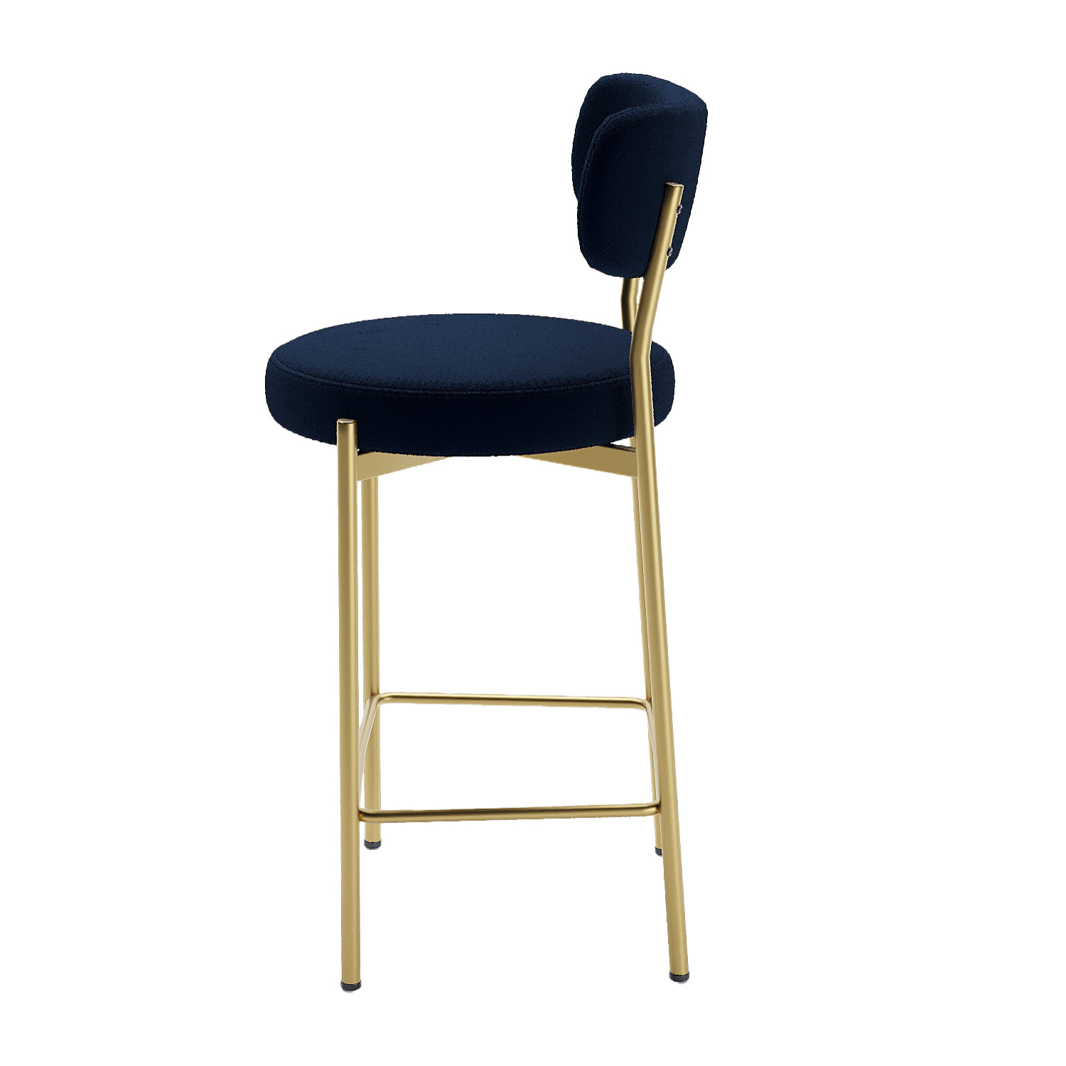 Lot de 2 tabourets de bar velours noir Agathe