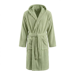 INTRECCI HOME Accappatoio Uomo e Donna, in Puro Cotone Jacquard 500 g, , Morbidezza Extra, Avvolgente, con Cappuccio e Tasche, Elegante e Confortevole,