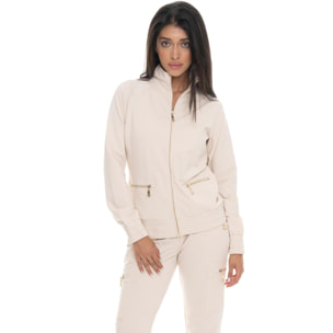 Tuta invernale donna collo in piedi e zip, pantalone cargo Leone 1947 Chic Tones