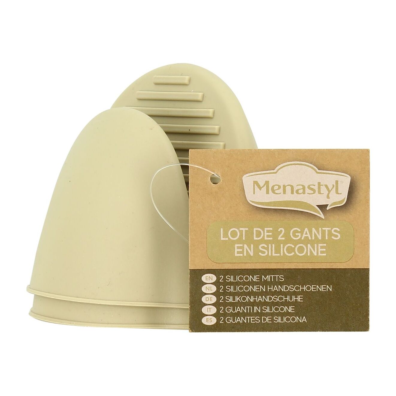 Lot de 2 gants pure en silicone crème