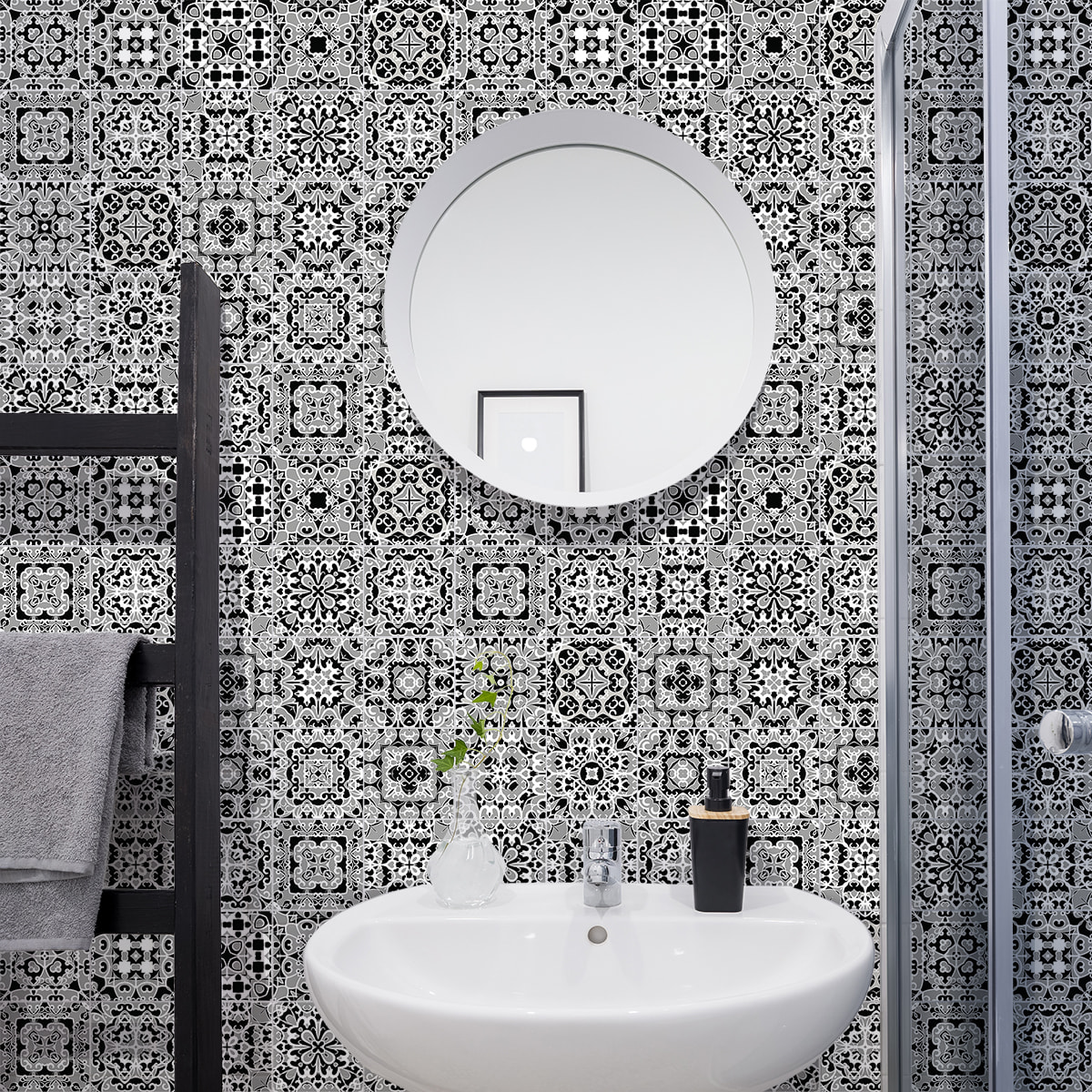 Stickers muraux - Sticker Mural Carrelage adhésif Cuisine Salle de Bain - 30 STICKERS CARRELAGES AZULEJOS WILIANA