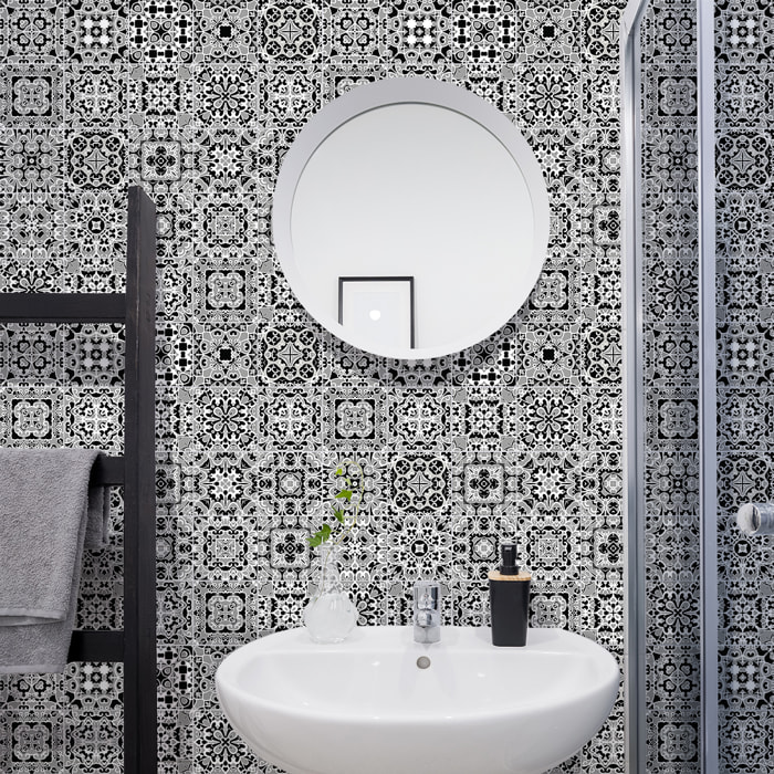 Stickers muraux - Sticker Mural Carrelage adhésif Cuisine Salle de Bain - 30 STICKERS CARRELAGES AZULEJOS WILIANA