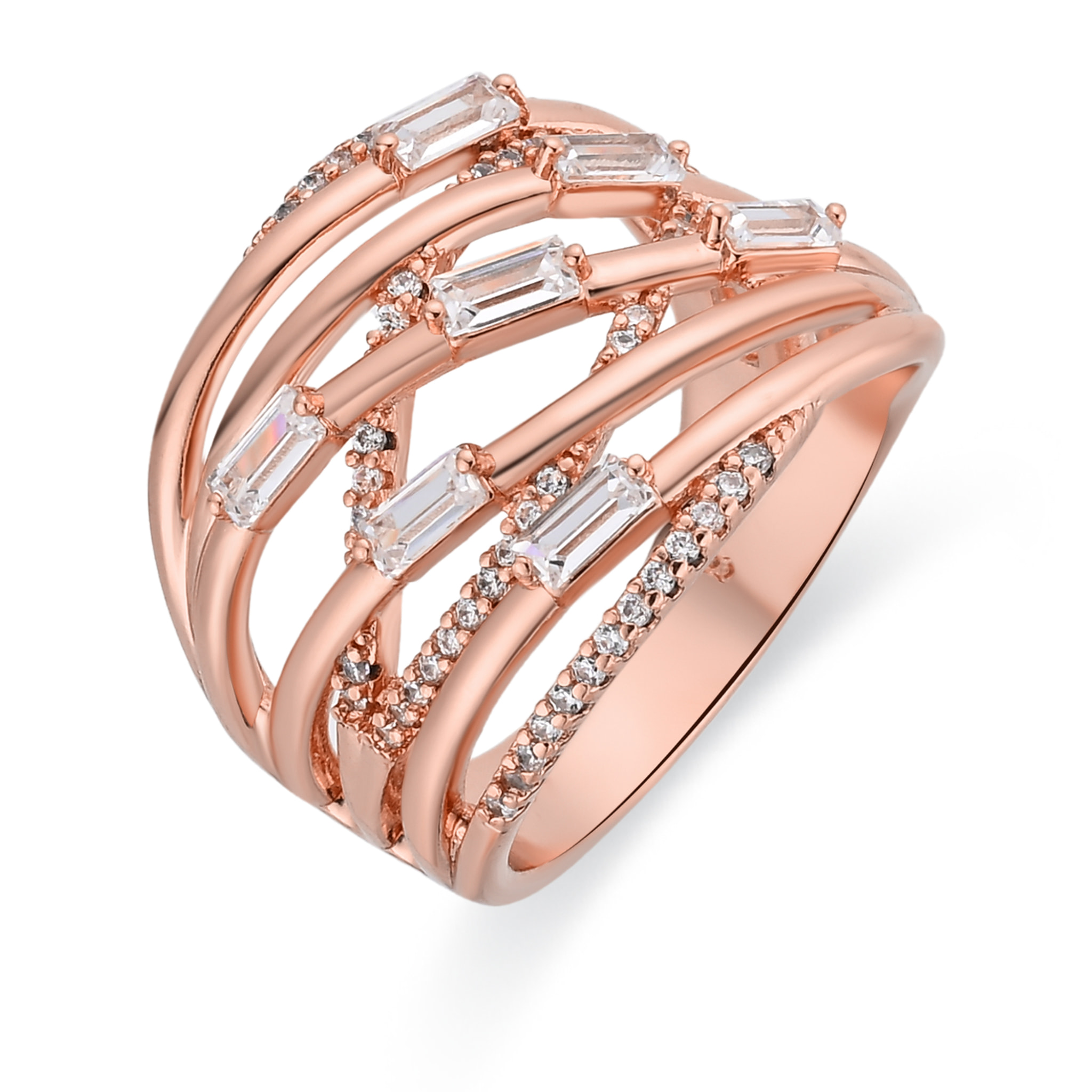 Anillo Tulzex acabado oro rosa 18k