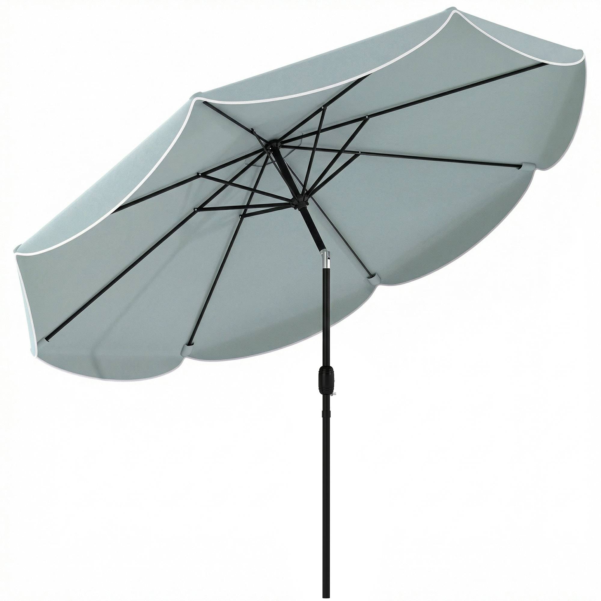 Parasol inclinable dia.265cm métal bleu