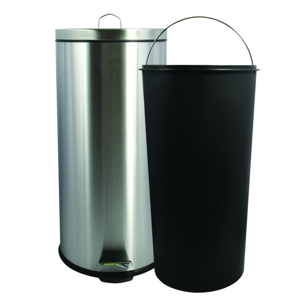 Poubelle à pédale de cuisine Inox 30L Gris MSV
