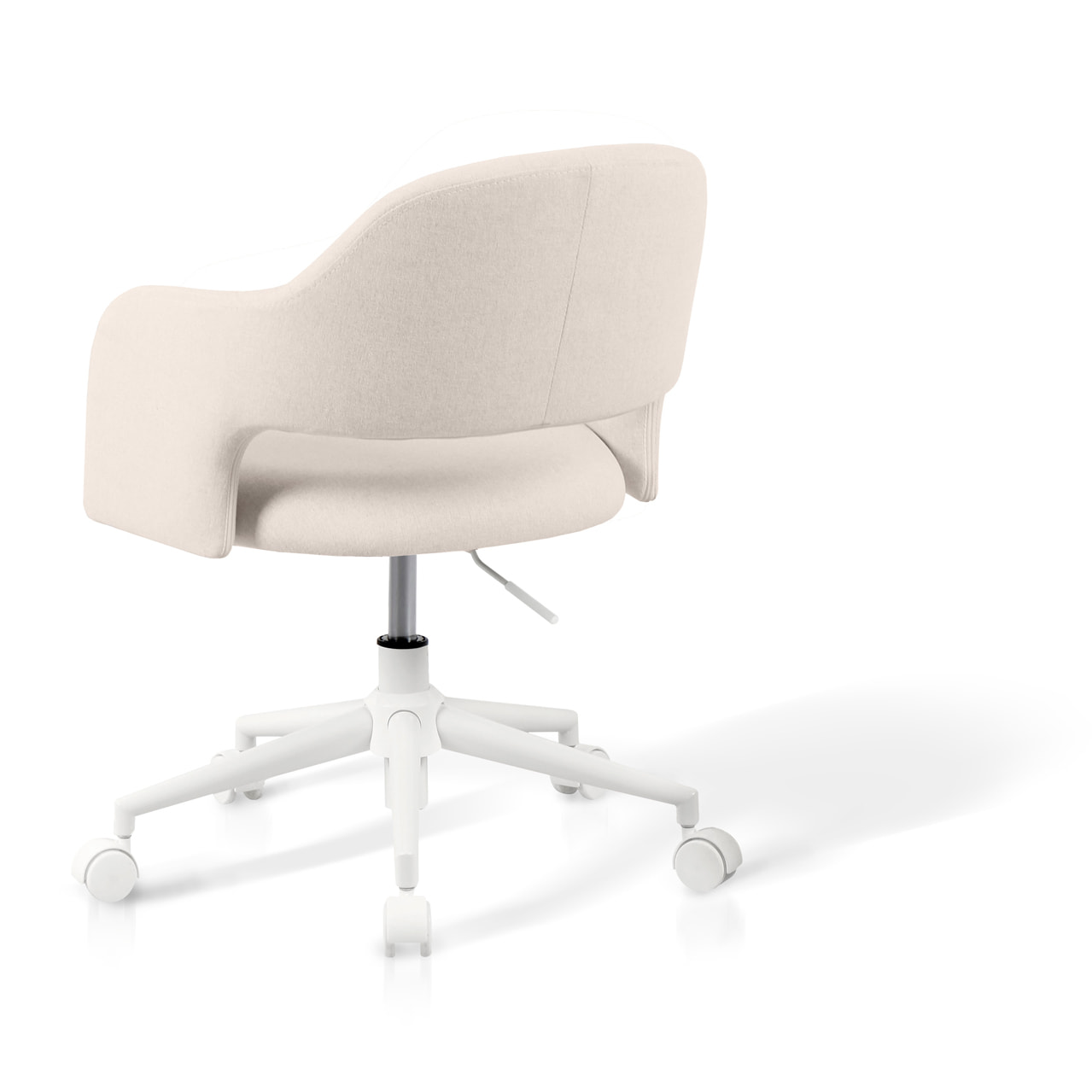 Silla de estudio Mia tela beige 81x58x58 cm