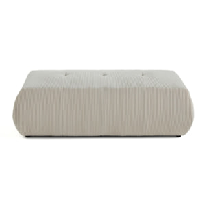 Onyx - pouf d'appoint - en velours côtelé - Beige