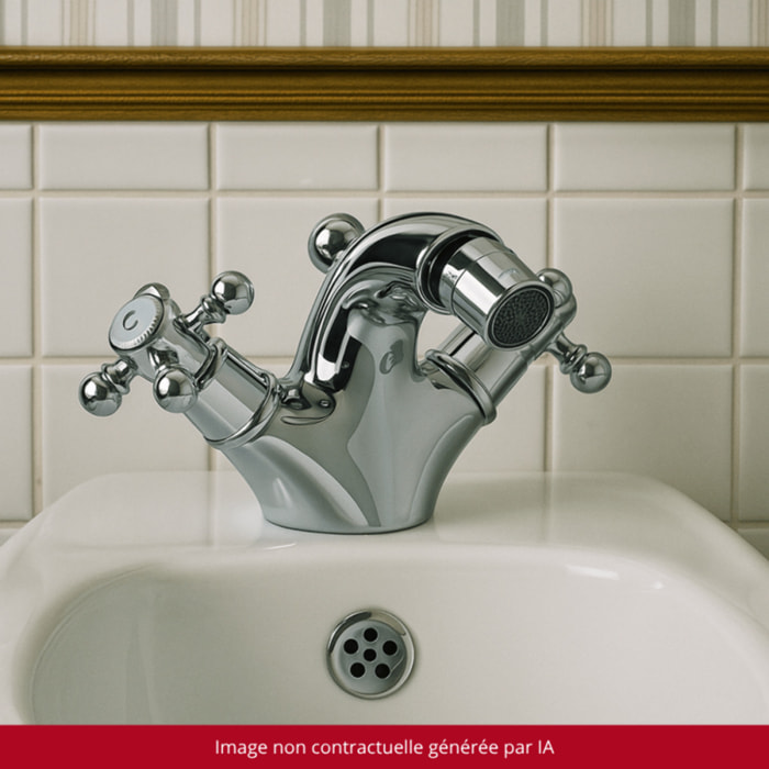 Mélangeur bidet monotrou PAINI Tiffany Chromé