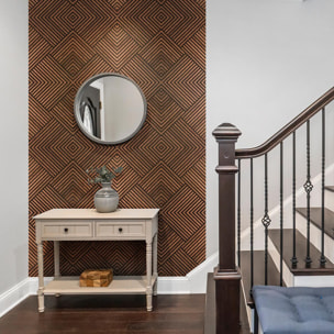 Rouleau revêtement adhésif vinyle au mètre - Sticker mural panneau de bois - FONCÉ MODERNE